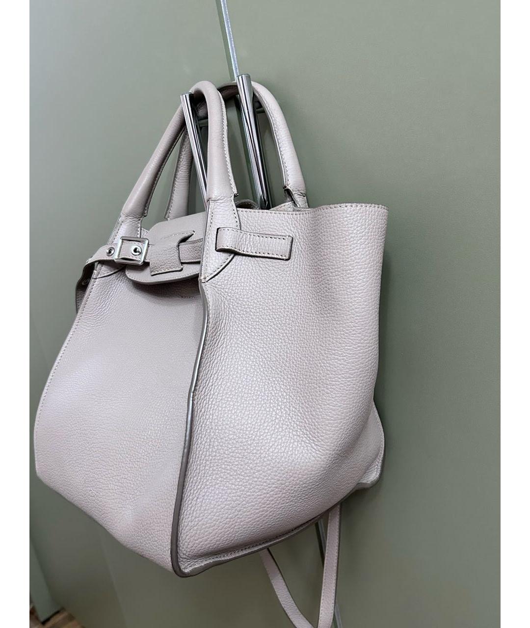 CELINE Бежевая кожаная сумка тоут, фото 2