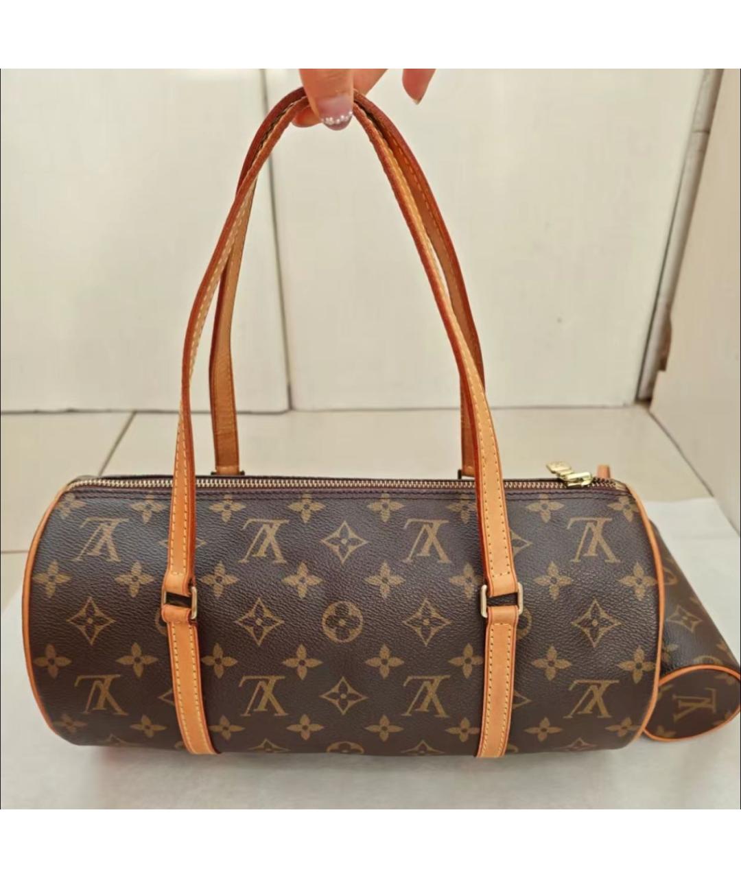 LOUIS VUITTON Коричневая сумка с короткими ручками, фото 4