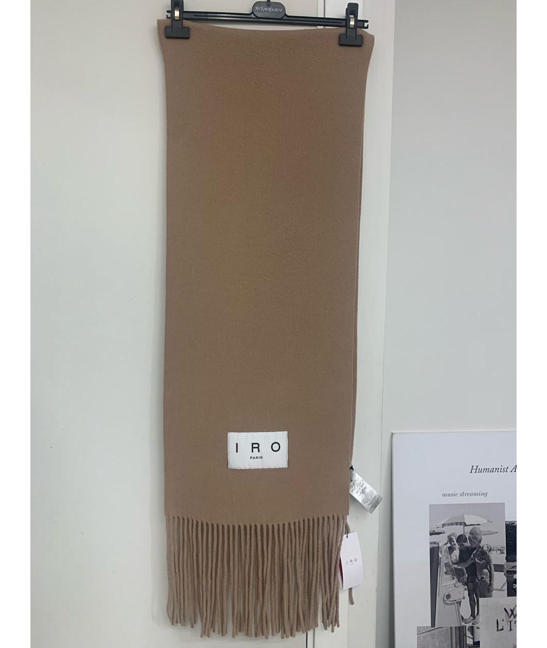 IRO Бежевый шерстяной шарф, фото 4