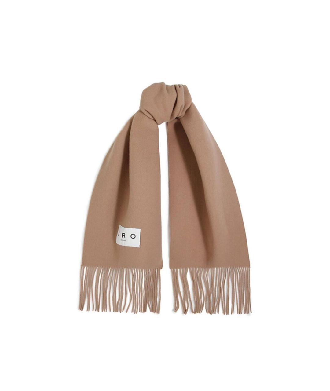 IRO Бежевый шерстяной шарф, фото 6