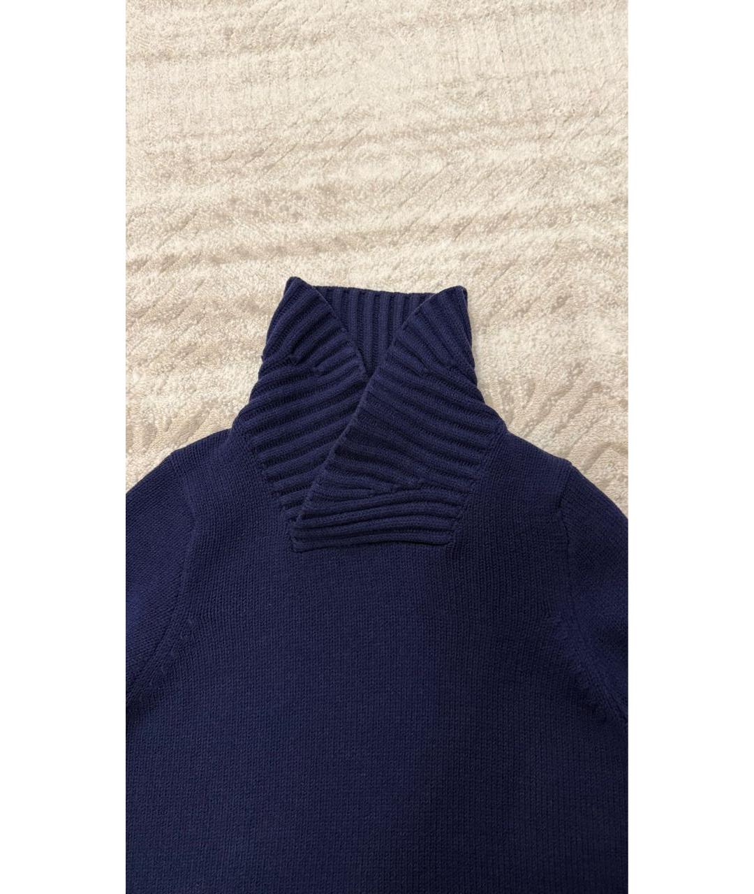 STONE ISLAND Темно-синий шерстяной джемпер / свитер, фото 4