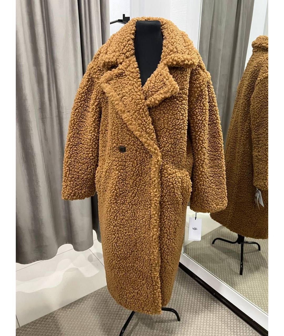UGG AUSTRALIA Коричневое полиэстеровое пальто, фото 2