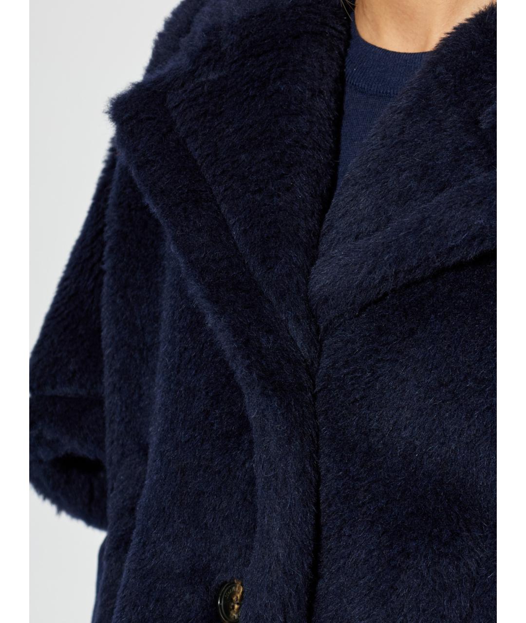 MAX MARA Темно-синее шерстяное пальто, фото 4
