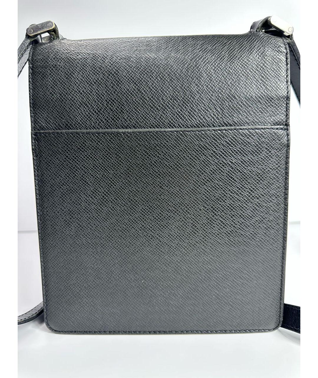 LOUIS VUITTON Черная кожаная сумка на плечо, фото 4