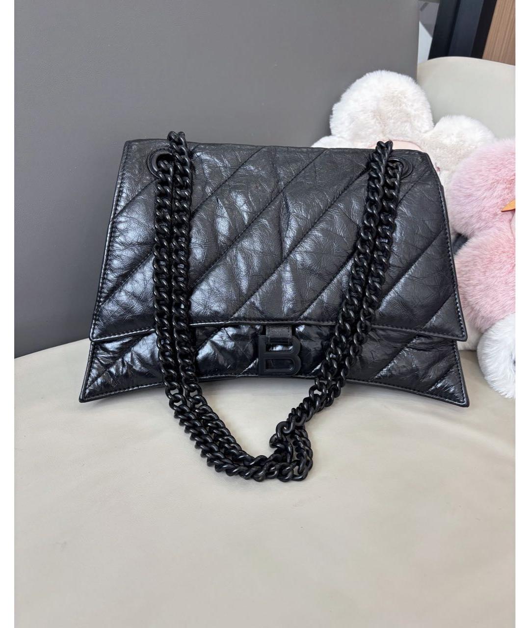 BALENCIAGA Черная кожаная сумка через плечо, фото 8