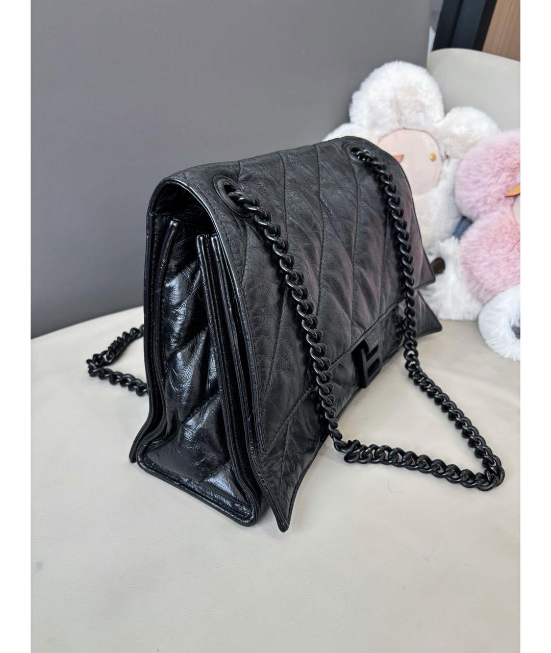 BALENCIAGA Черная кожаная сумка через плечо, фото 3