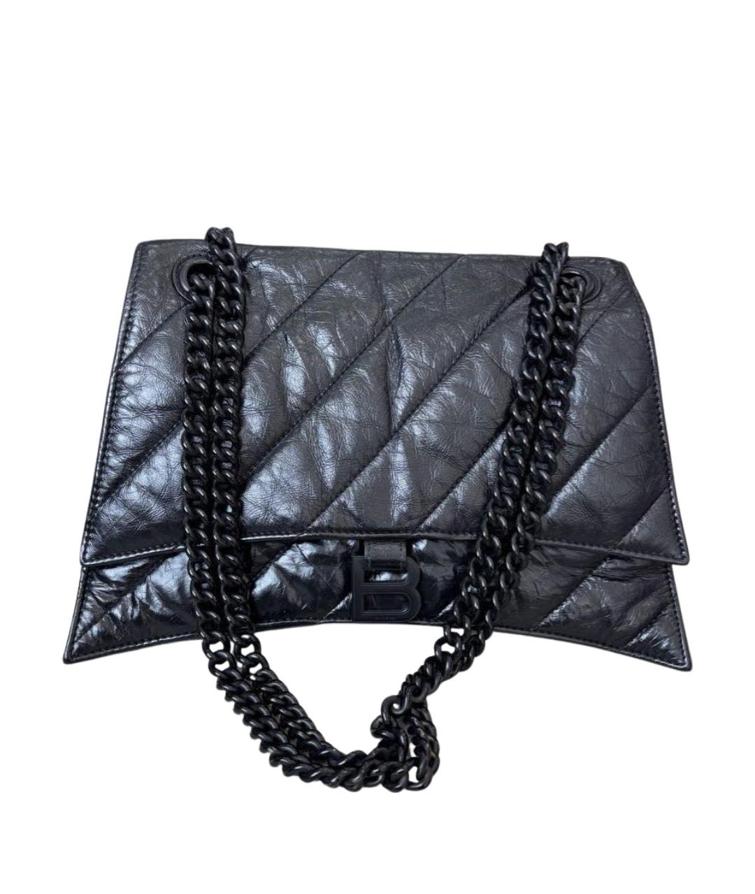 BALENCIAGA Черная кожаная сумка через плечо, фото 1