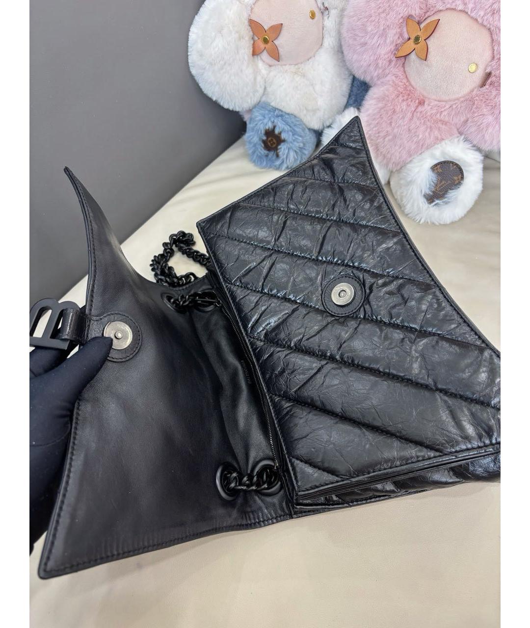 BALENCIAGA Черная кожаная сумка через плечо, фото 6