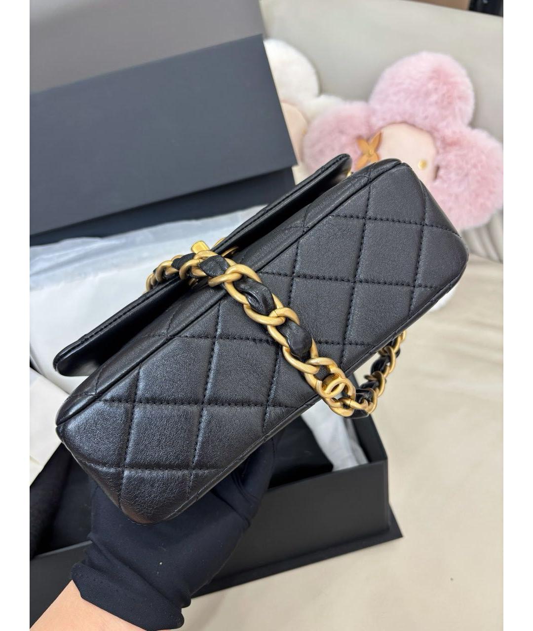 CHANEL Черная кожаная сумка через плечо, фото 6