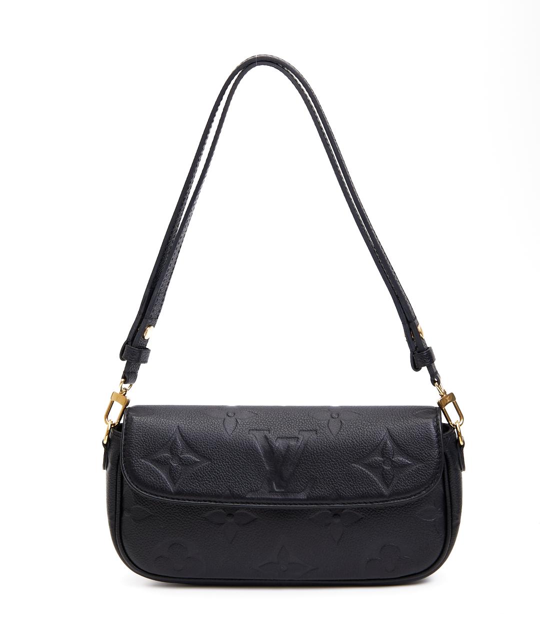 LOUIS VUITTON Черная кожаная сумка тоут, фото 8