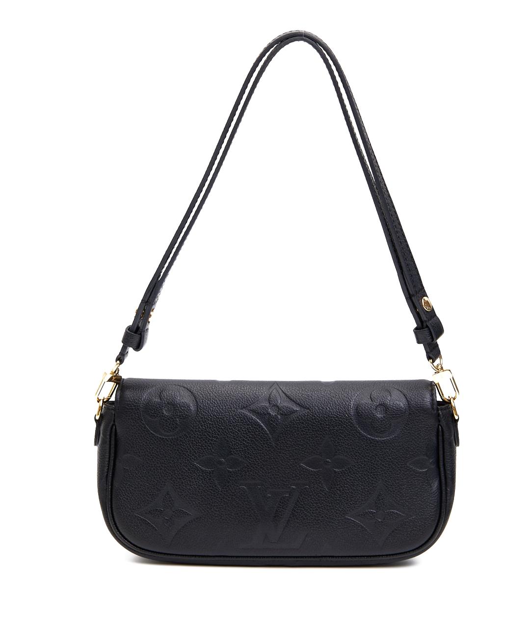 LOUIS VUITTON Черная кожаная сумка тоут, фото 3