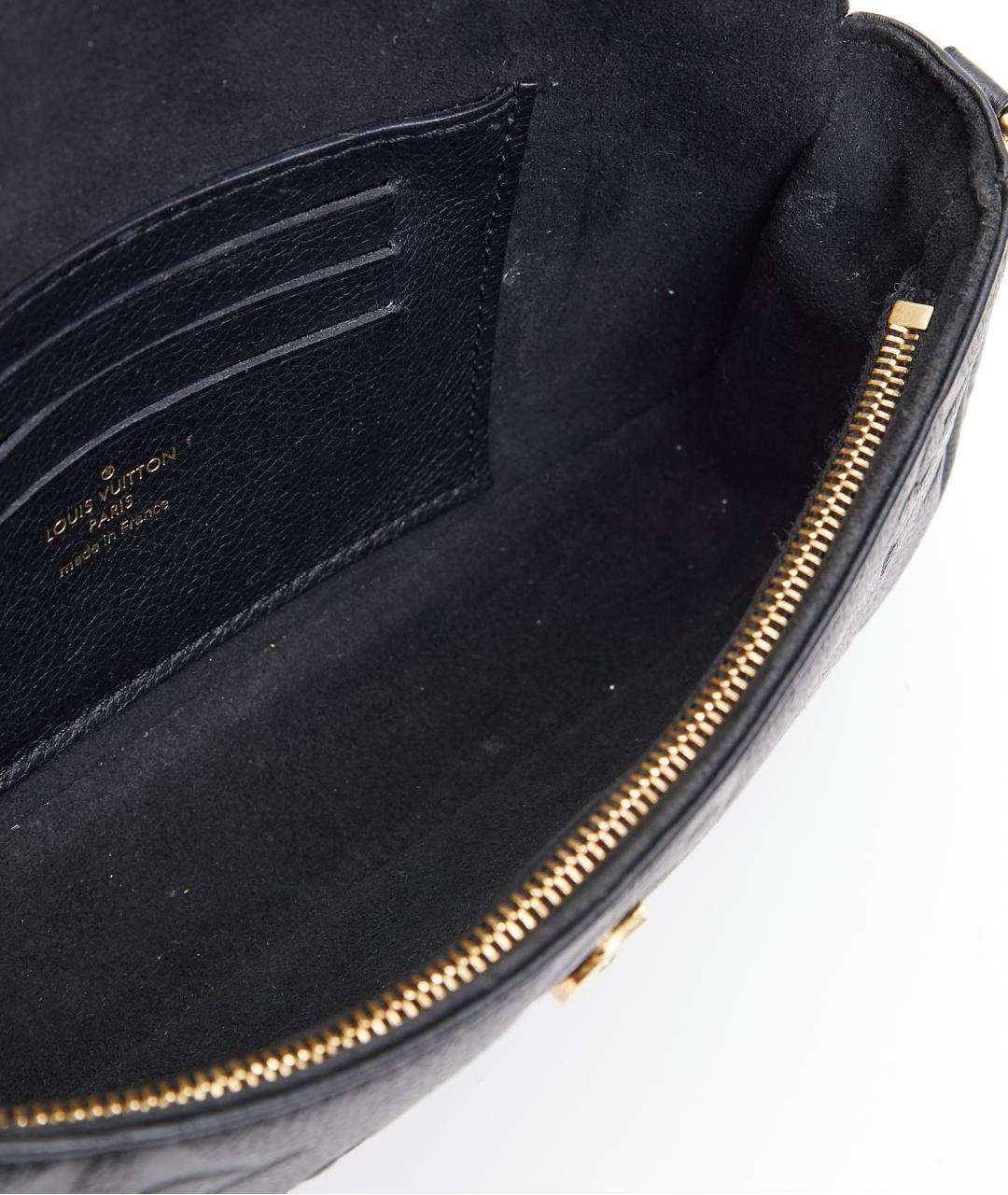 LOUIS VUITTON Черная кожаная сумка тоут, фото 6