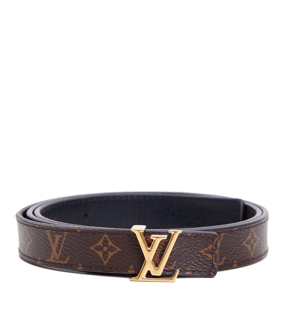 LOUIS VUITTON Коричневый кожаный ремень, фото 1