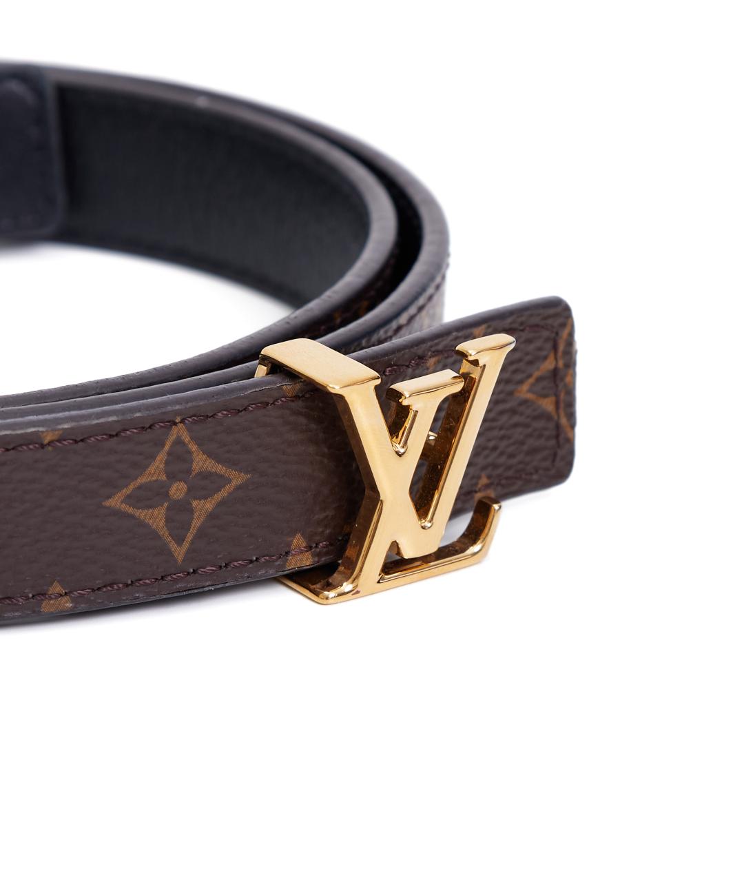 LOUIS VUITTON Коричневый кожаный ремень, фото 2