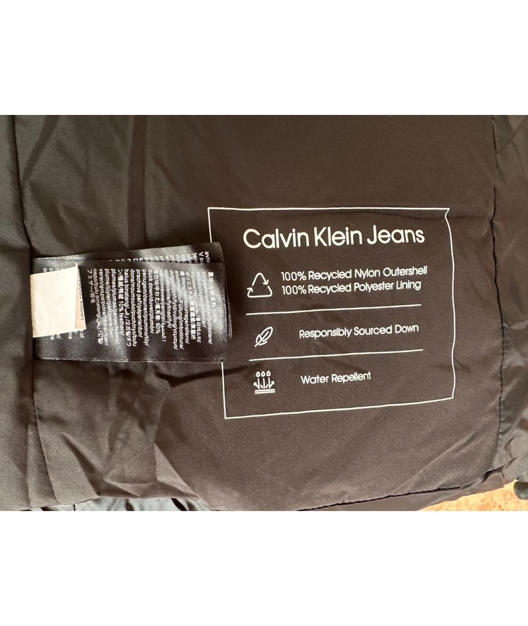 CALVIN KLEIN Черный пуховик, фото 4