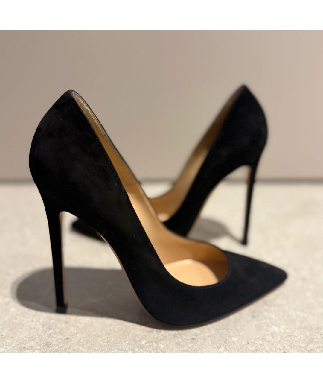 GIANVITO ROSSI Черные замшевые туфли, фото 8