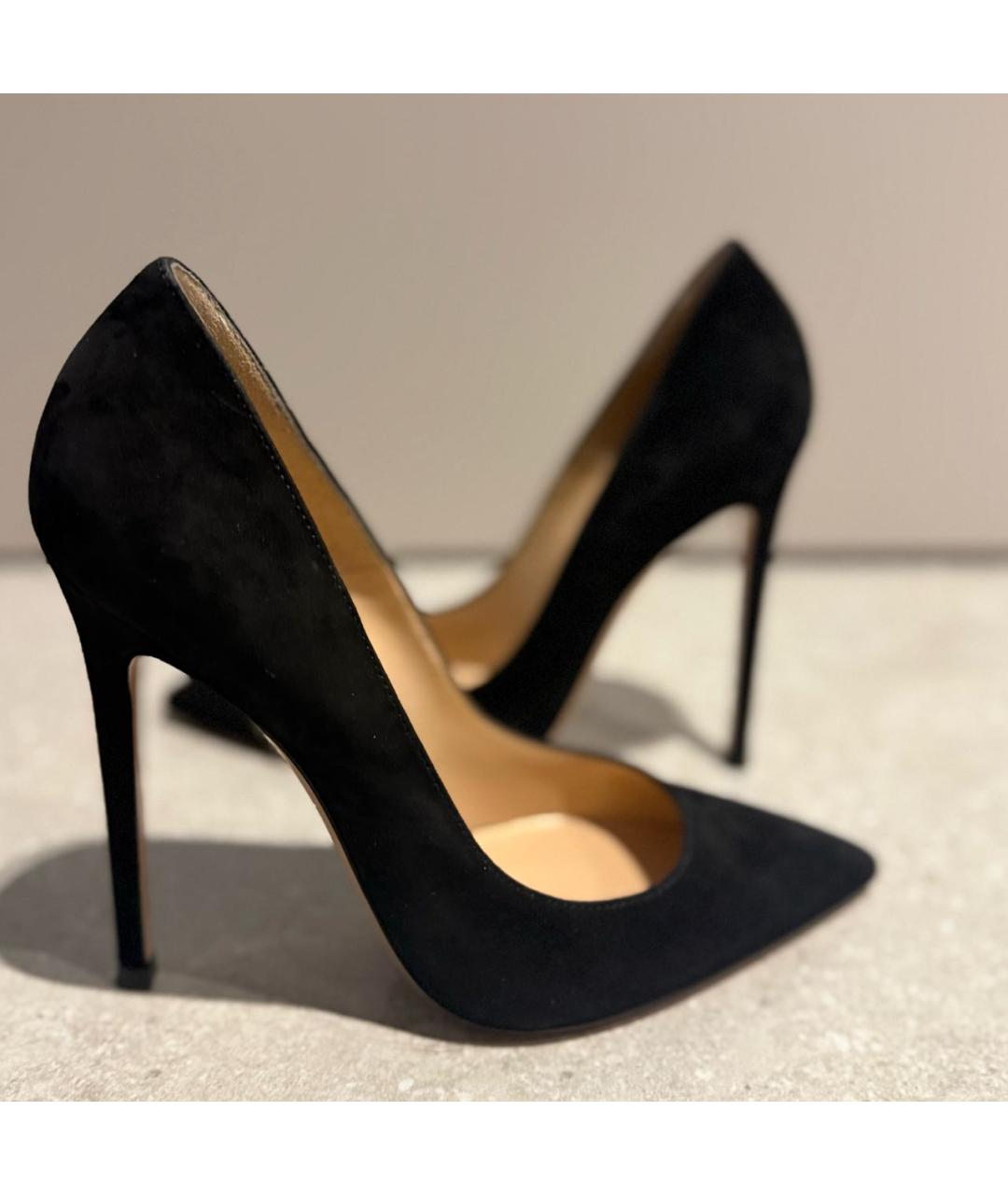 GIANVITO ROSSI Черные замшевые туфли, фото 3