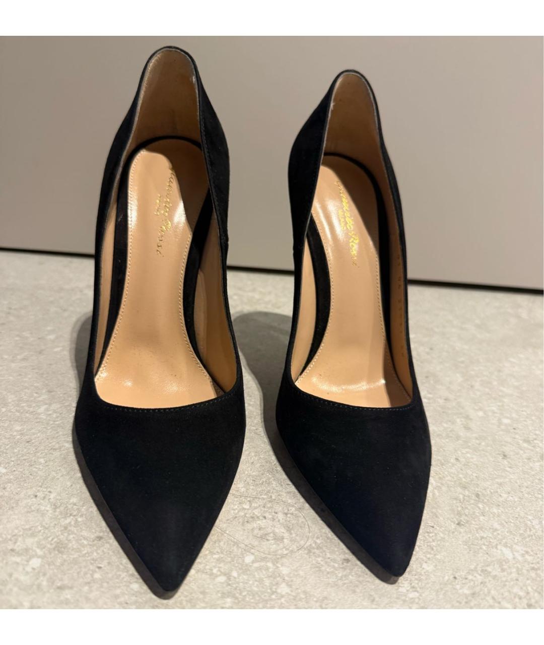 GIANVITO ROSSI Черные замшевые туфли, фото 2