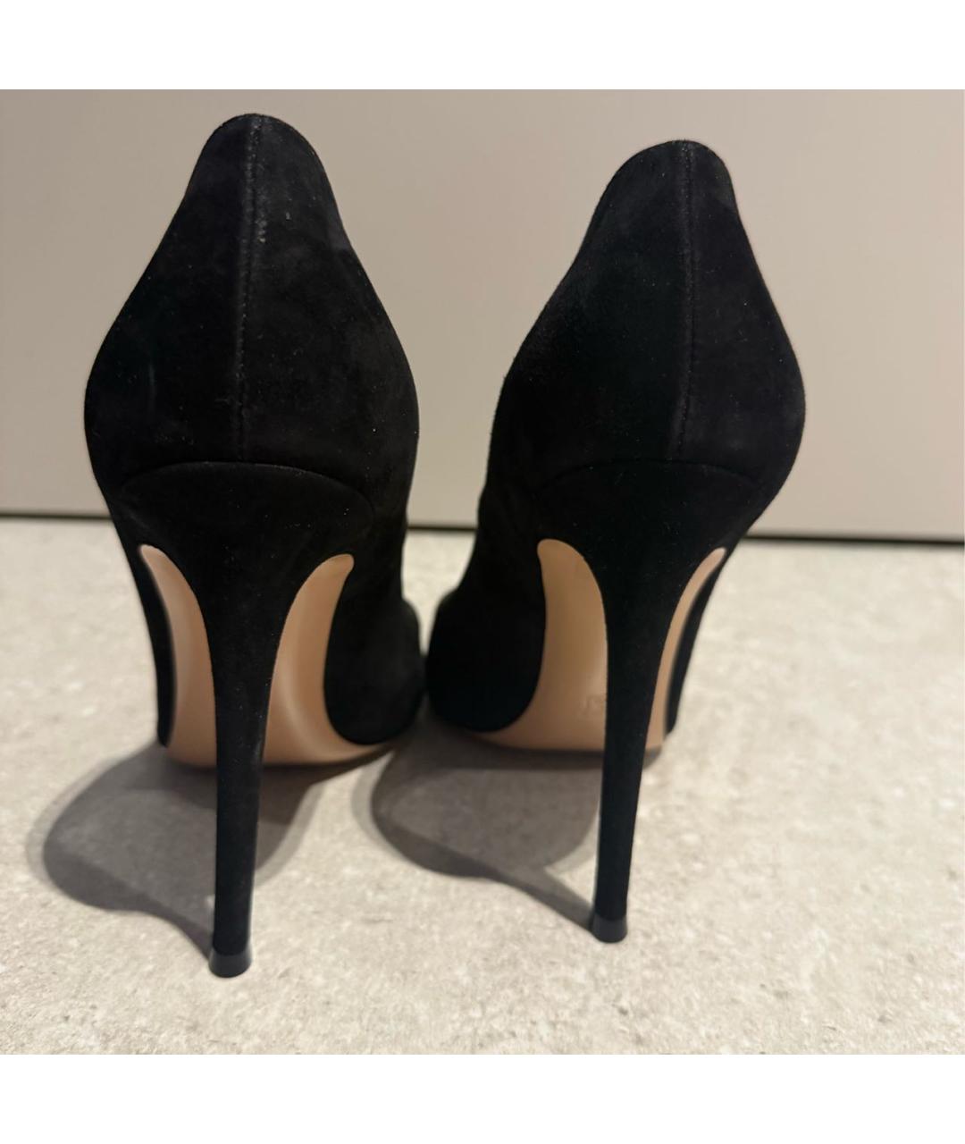 GIANVITO ROSSI Черные замшевые туфли, фото 4