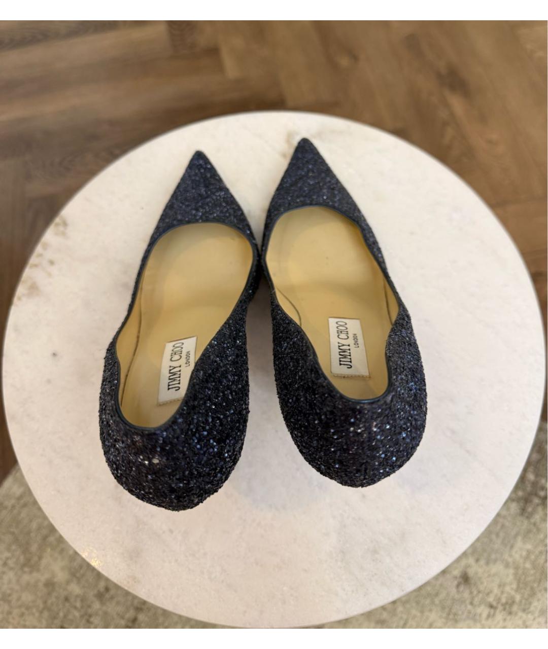 JIMMY CHOO Синие кожаные туфли, фото 3