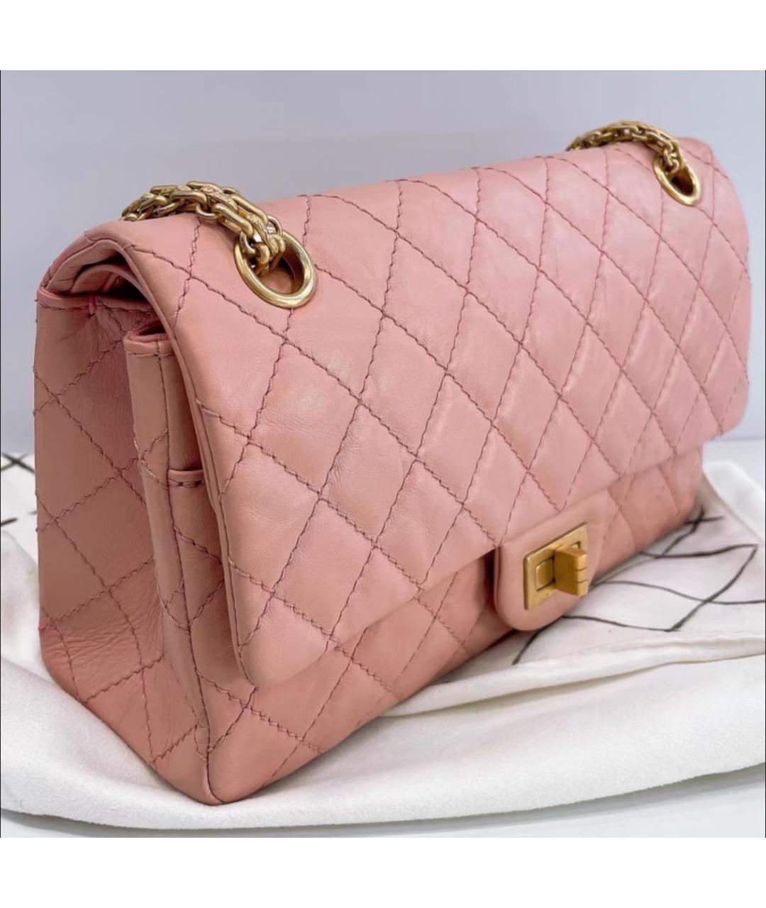 CHANEL Розовая кожаная сумка через плечо, фото 4