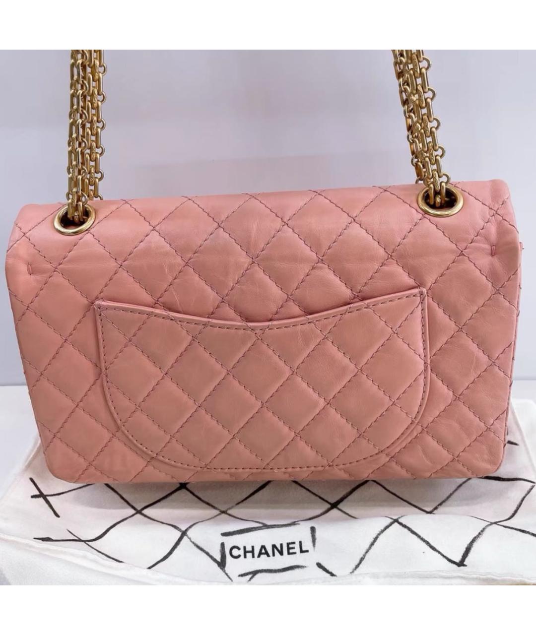 CHANEL Розовая кожаная сумка через плечо, фото 3