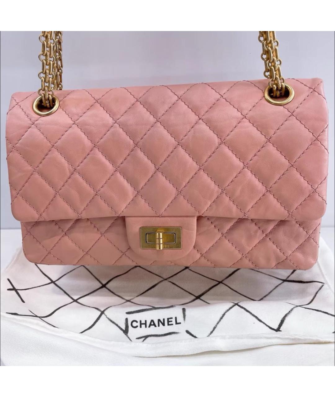 CHANEL Розовая кожаная сумка через плечо, фото 5