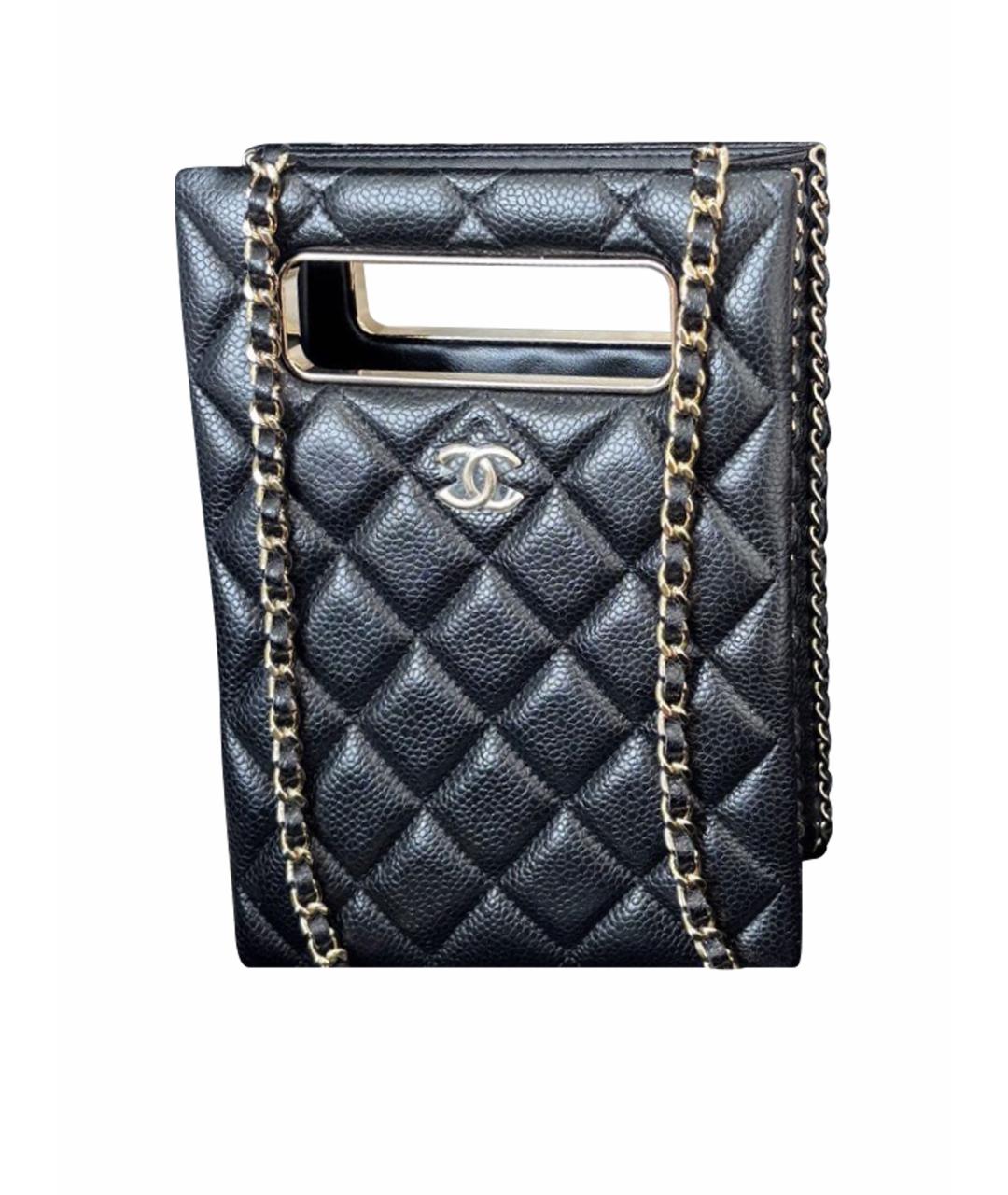 CHANEL Черная кожаная сумка через плечо, фото 1