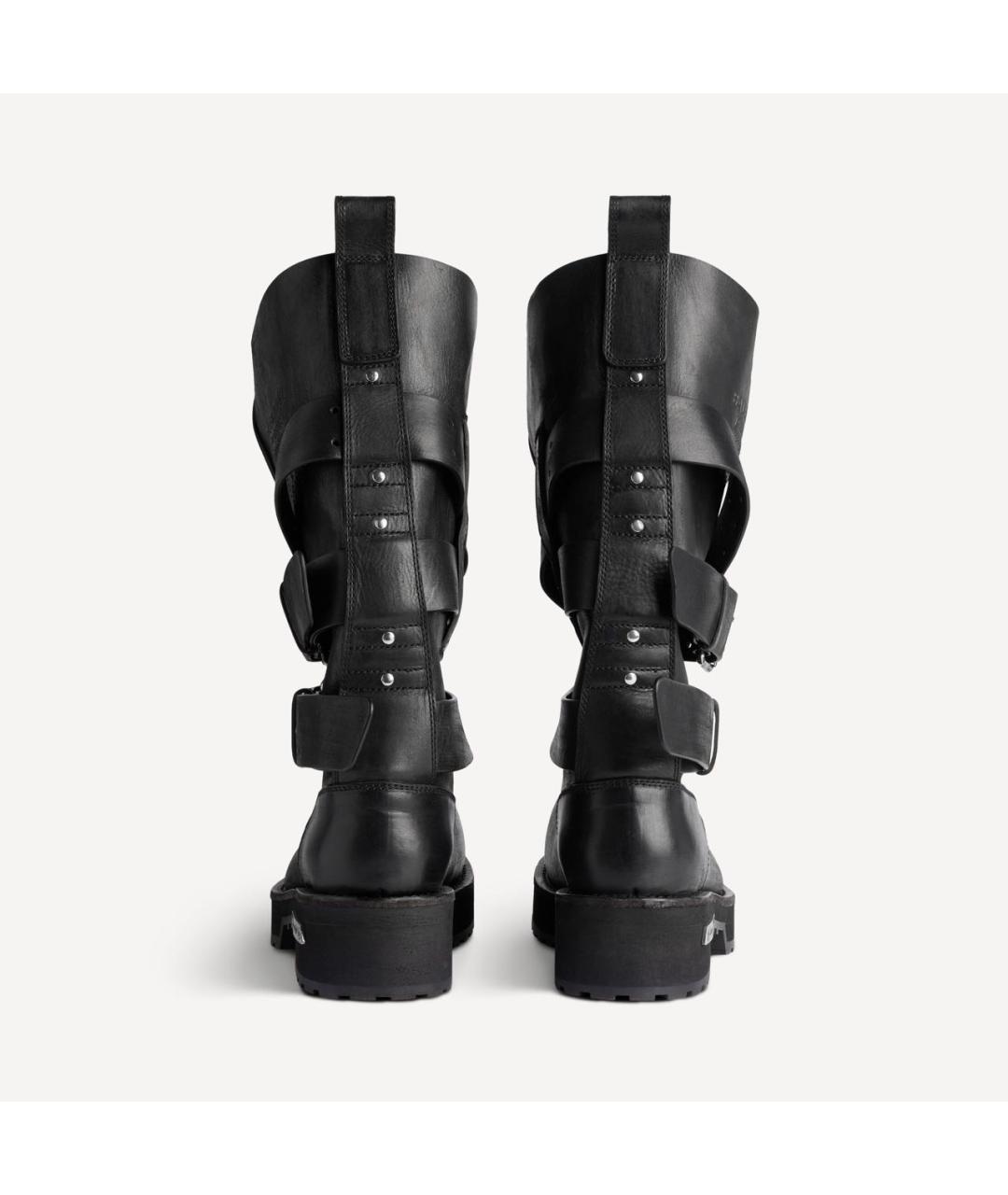 BALENCIAGA Черные кожаные ботинки, фото 4