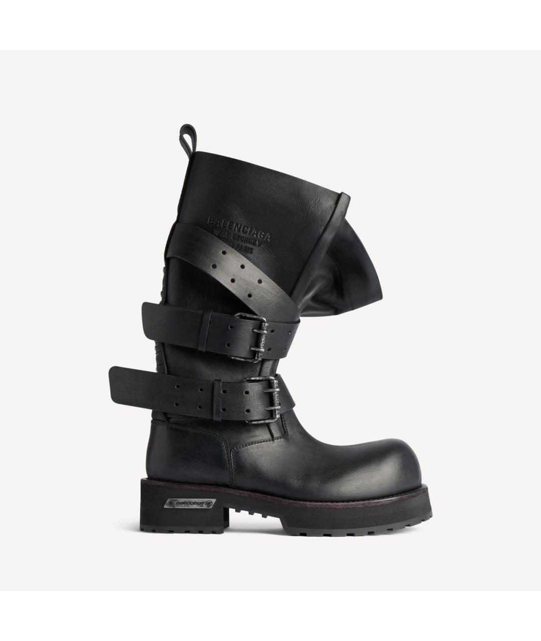 BALENCIAGA Черные кожаные ботинки, фото 5