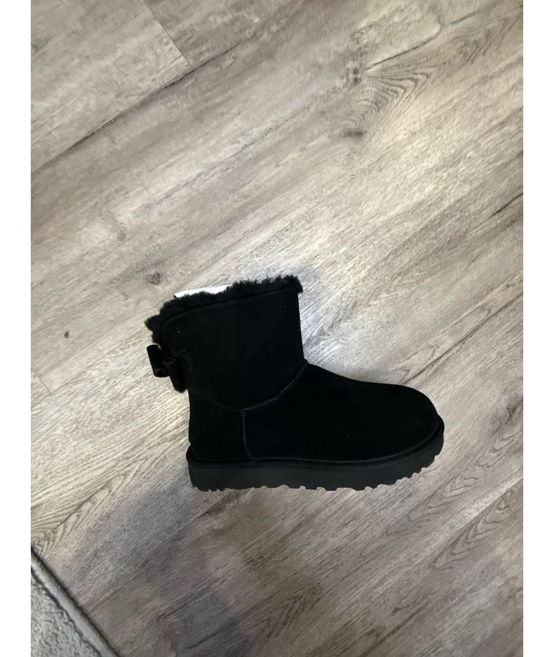 UGG AUSTRALIA Черные замшевые полусапоги, фото 6