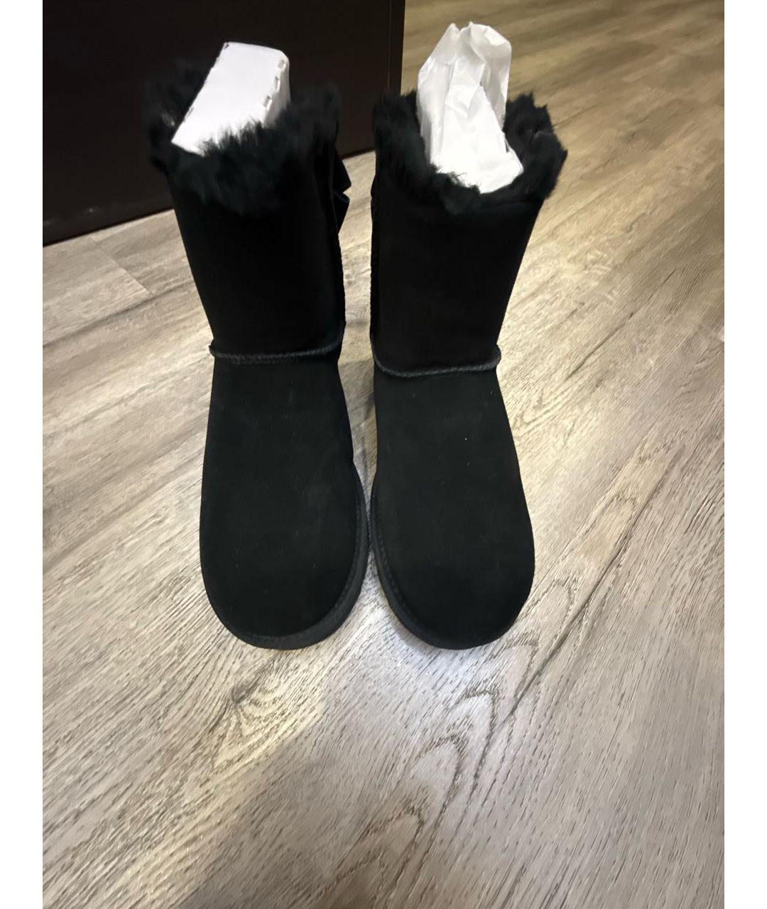 UGG AUSTRALIA Черные замшевые полусапоги, фото 2