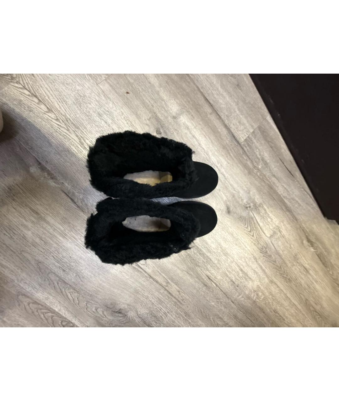 UGG AUSTRALIA Черные замшевые полусапоги, фото 3