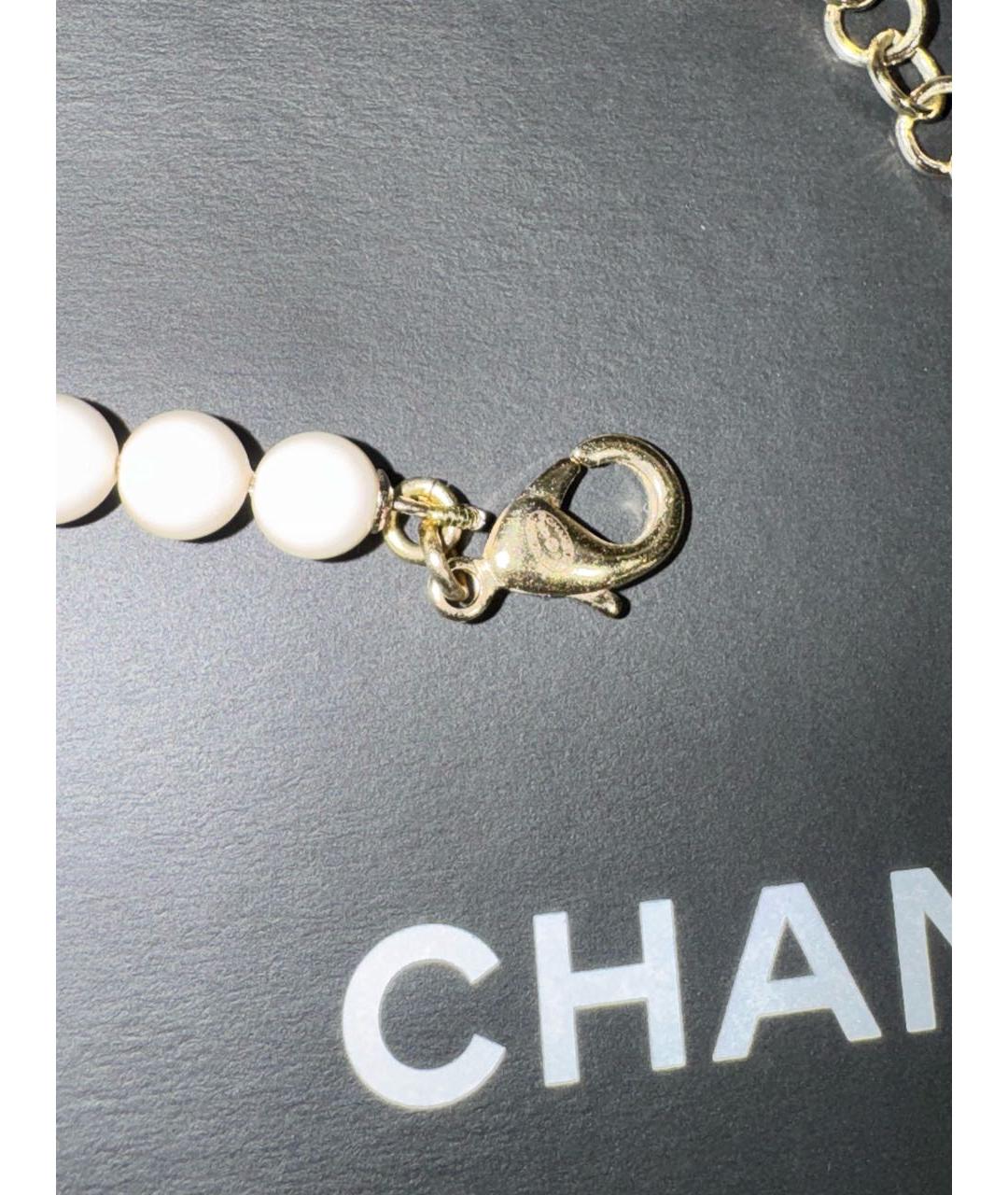 CHANEL Белый чокер, фото 4