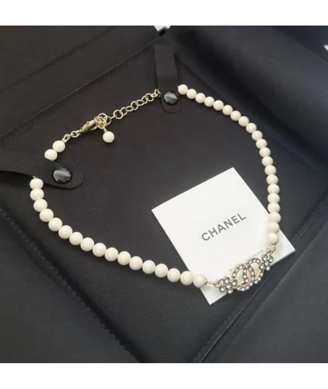 CHANEL Белый чокер, фото 5
