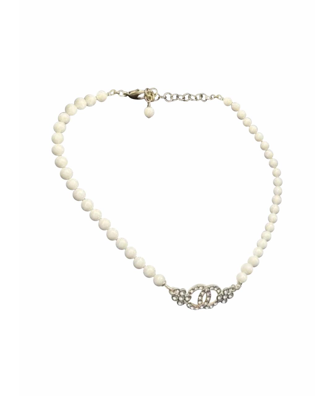 CHANEL Белый чокер, фото 1