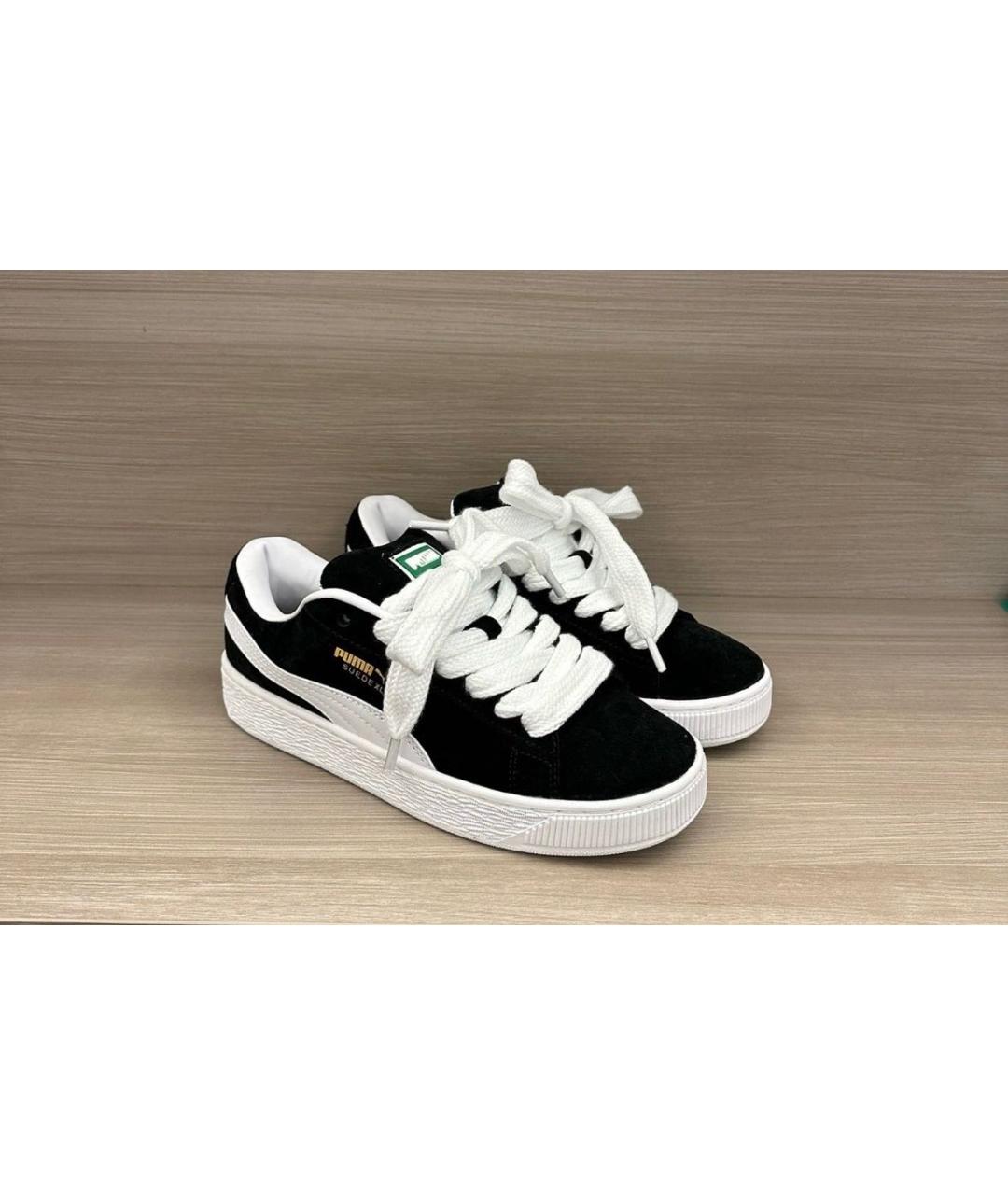 PUMA Черные замшевые кроссовки, фото 2