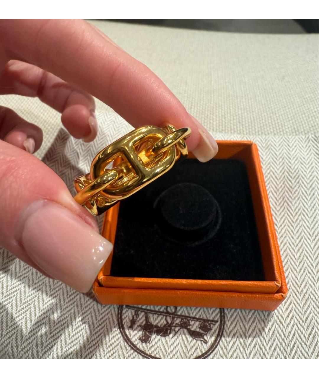 HERMES Золотой платок, фото 2