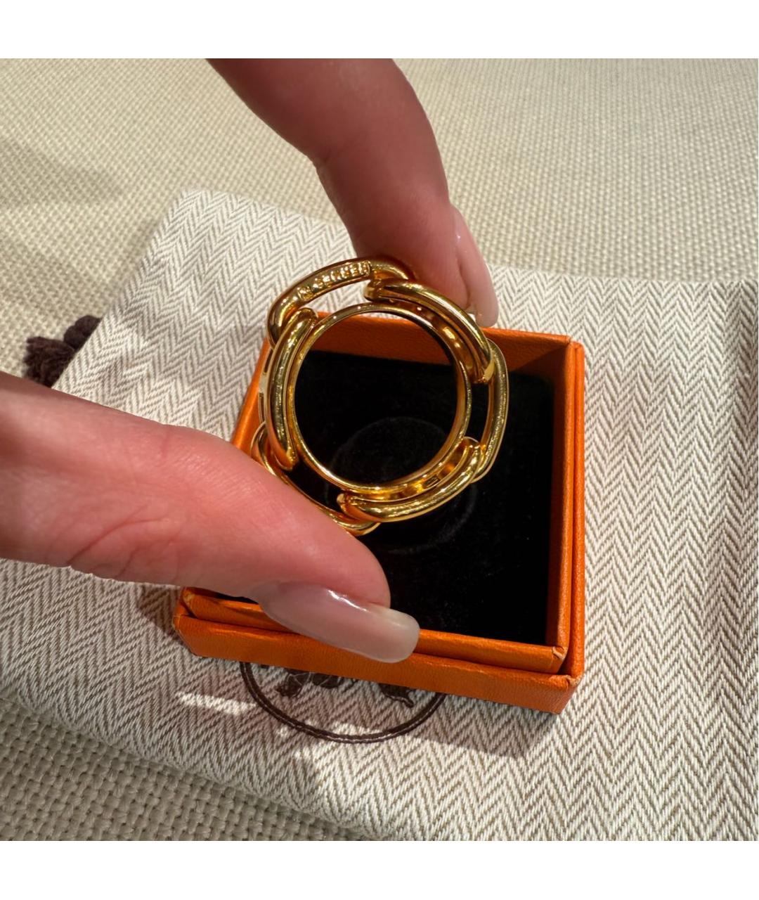 HERMES Золотой платок, фото 3