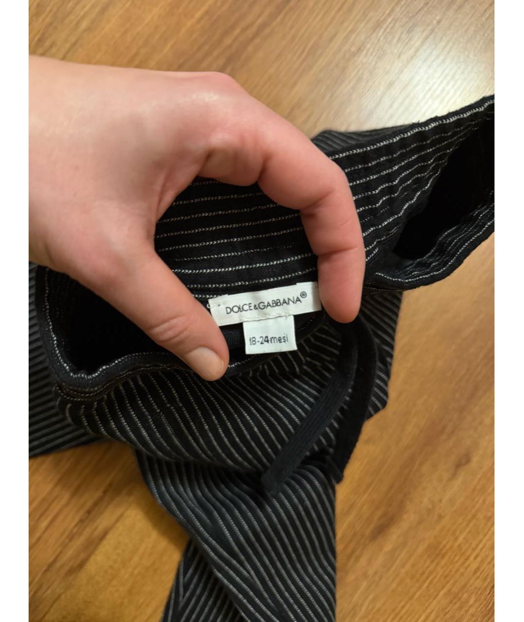 DOLCE&GABBANA Черные хлопковые детские джинсы, фото 3