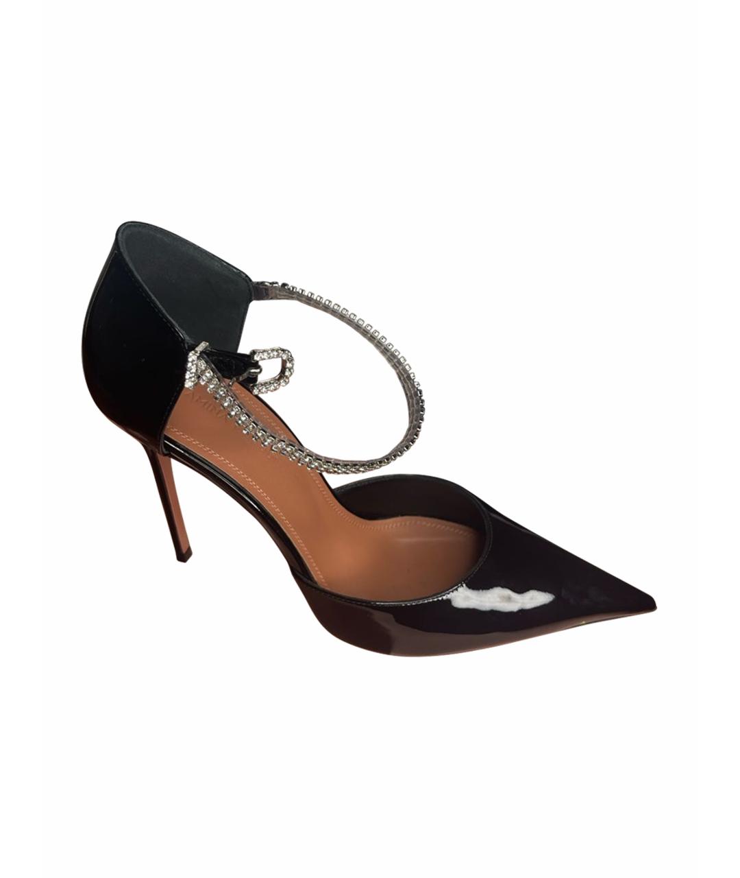 Amina Muaddi Черные туфли из лакированной кожи, фото 1