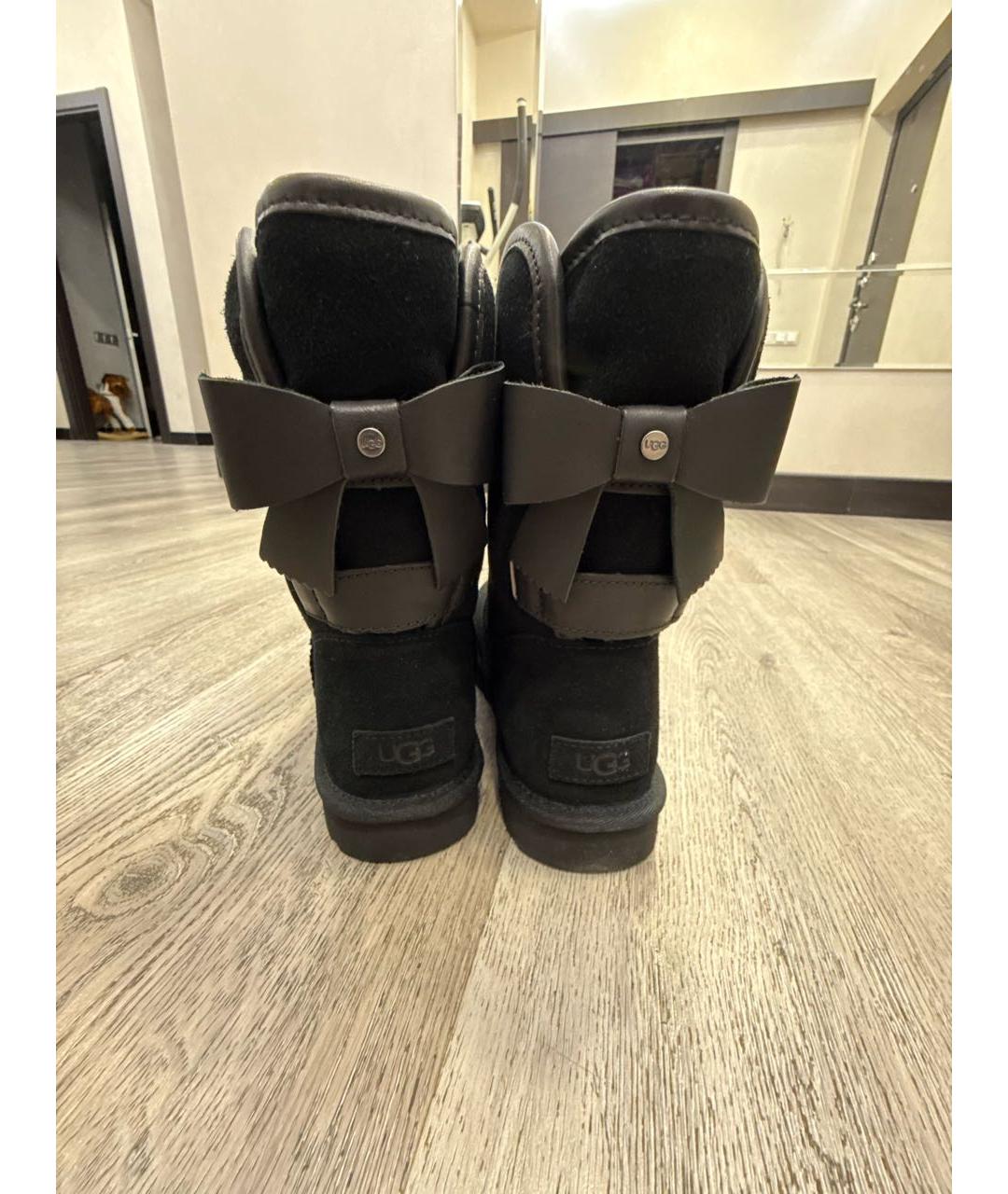UGG AUSTRALIA Черные замшевые полусапоги, фото 5