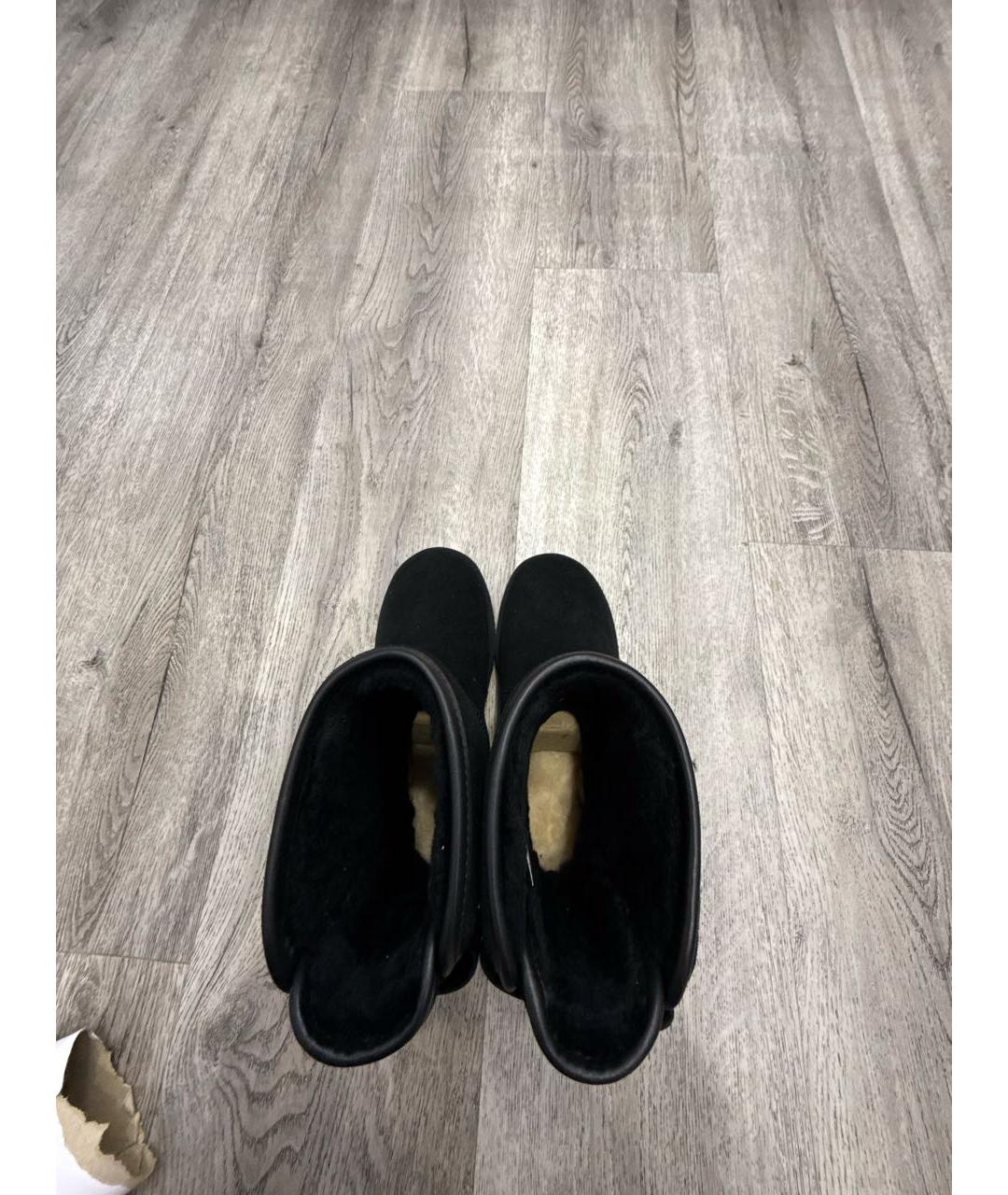 UGG AUSTRALIA Черные замшевые полусапоги, фото 2