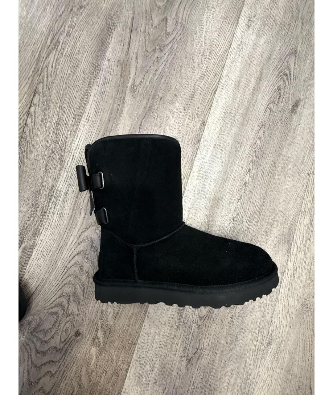 UGG AUSTRALIA Черные замшевые полусапоги, фото 6