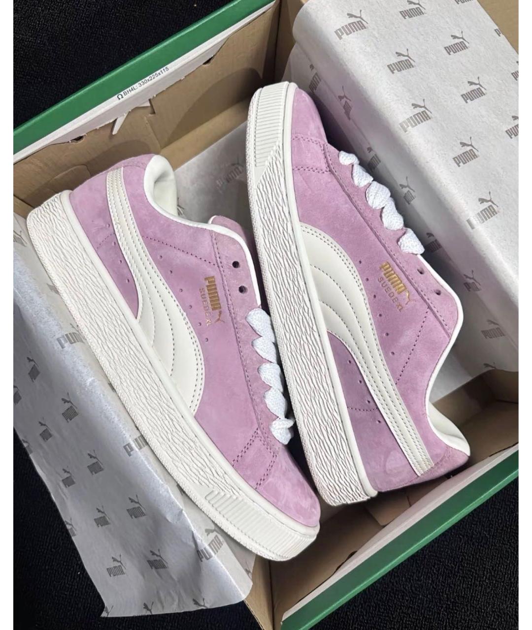 PUMA Розовые замшевые кроссовки, фото 2