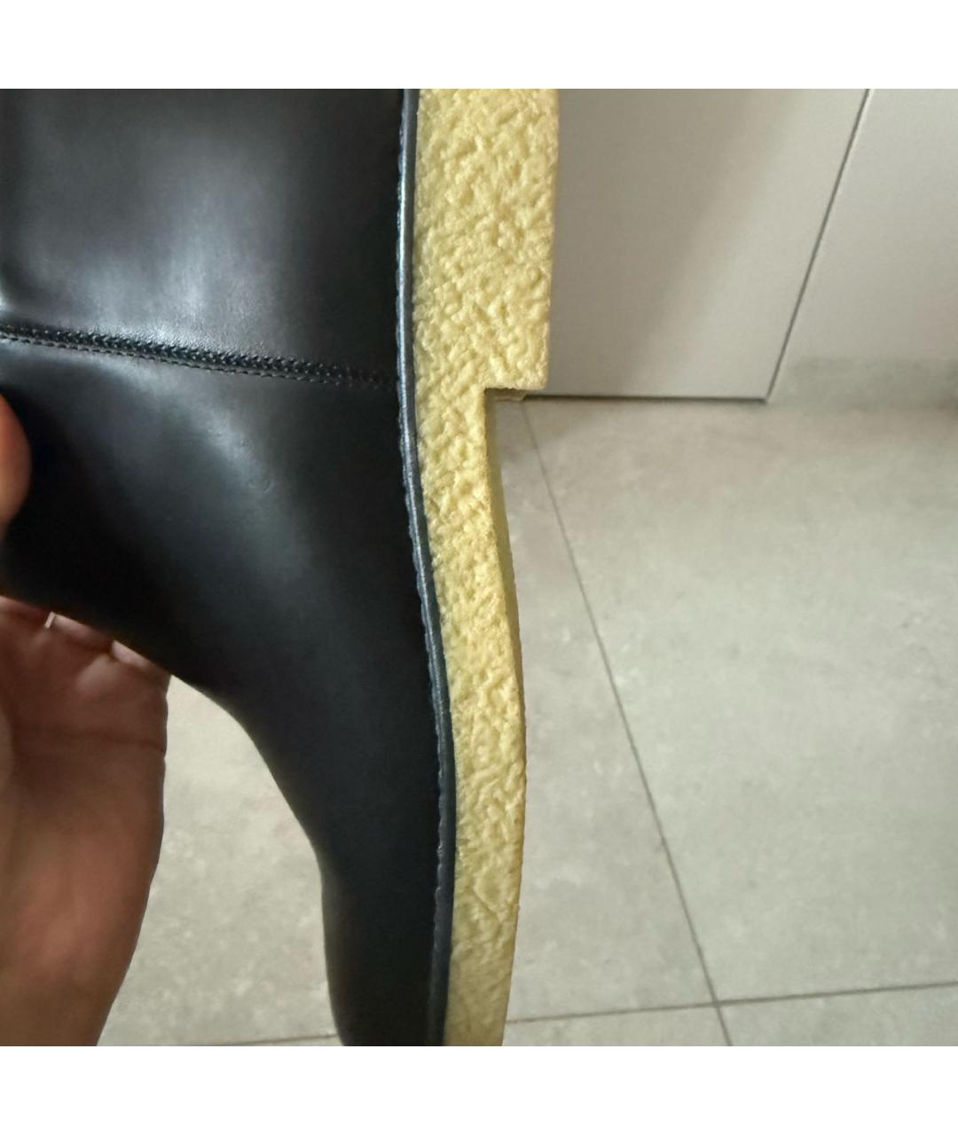 HERMES Черные кожаные сапоги, фото 3