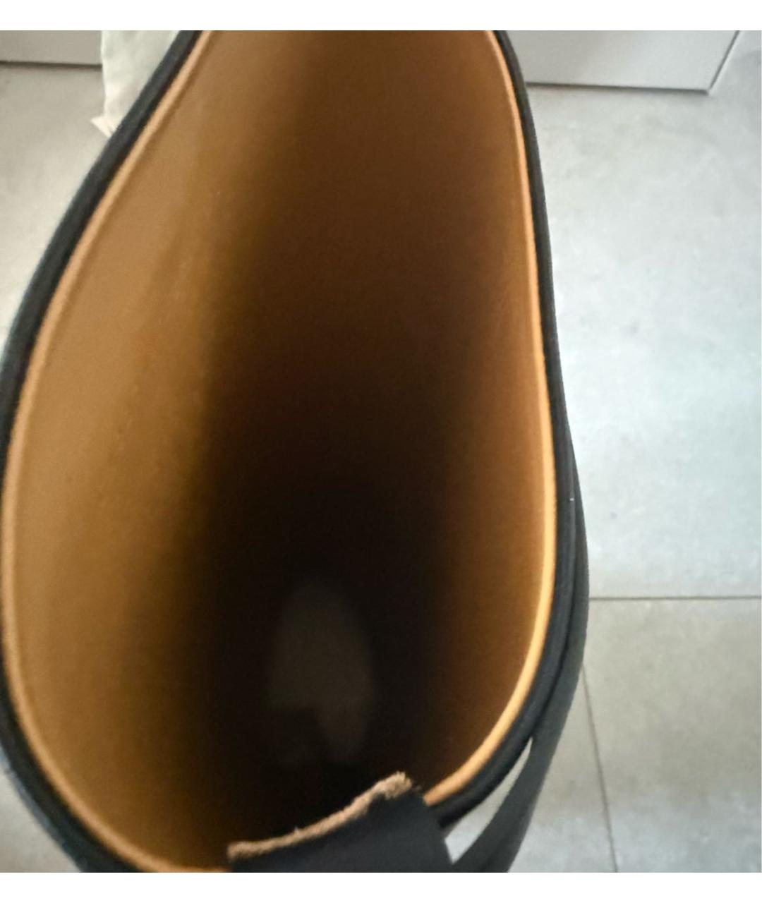 HERMES Черные кожаные сапоги, фото 6