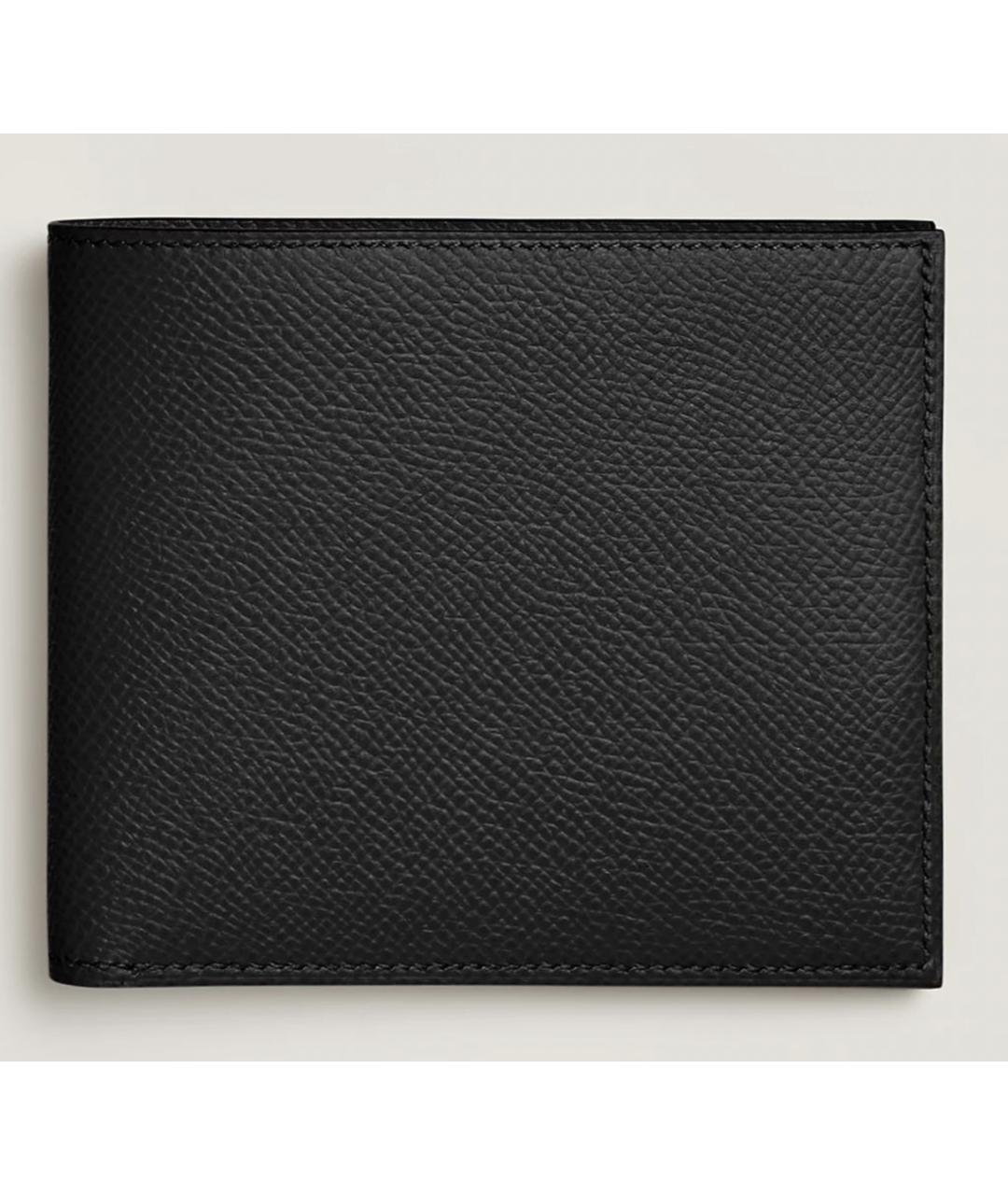 HERMES Черный кожаный кошелек, фото 2