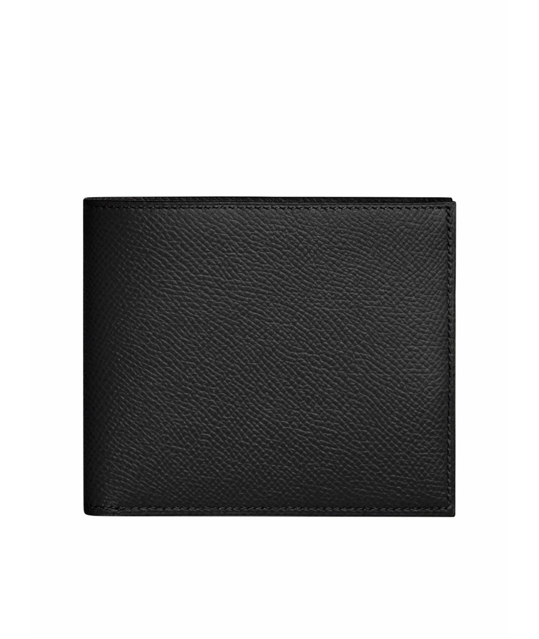 HERMES Черный кожаный кошелек, фото 1