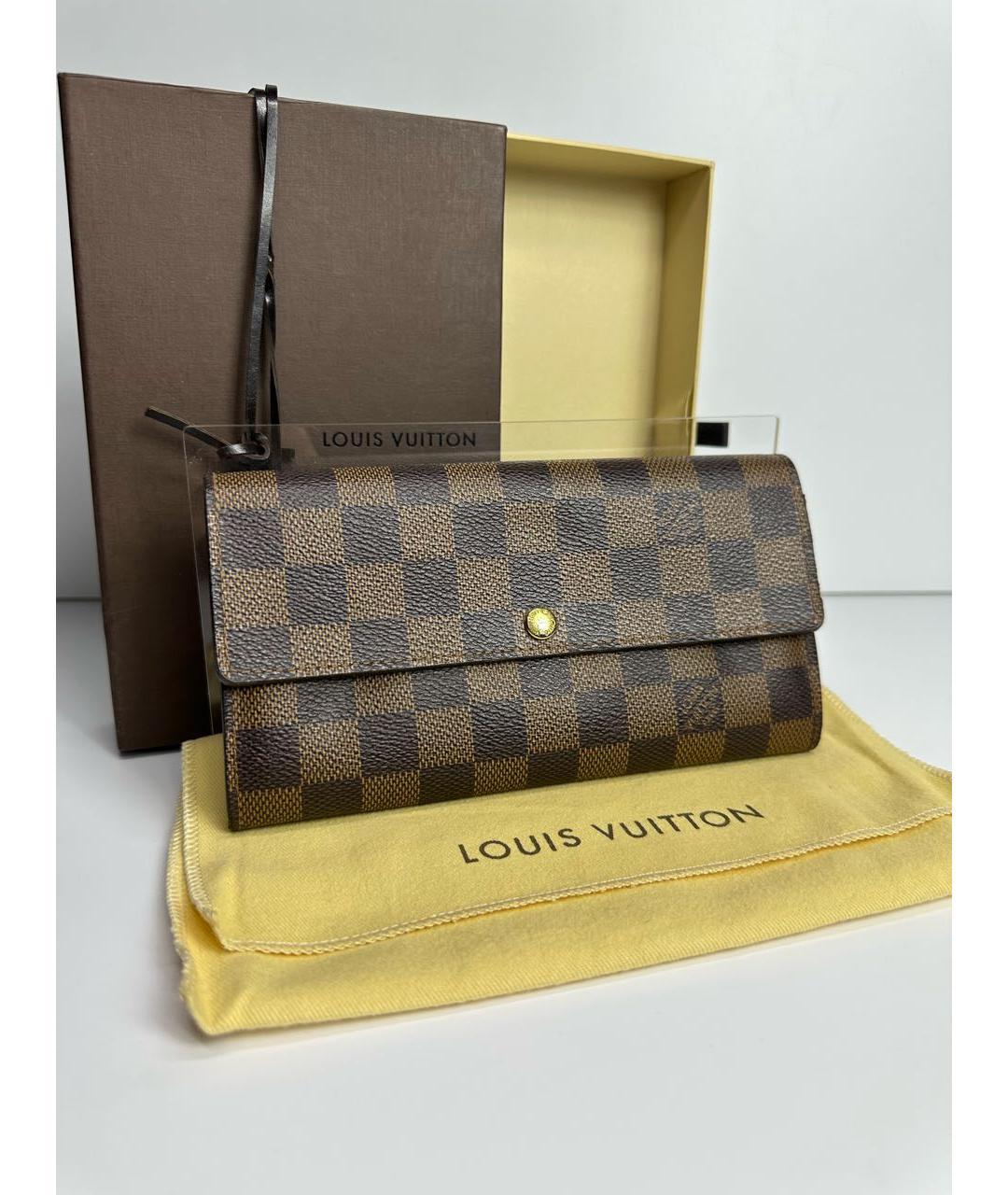 LOUIS VUITTON Коричневый кошелек, фото 2